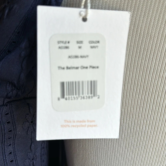 NWT Andie “The Belmar” Navy Eyelet One Piece, Size 10 - Picture 8 of 13